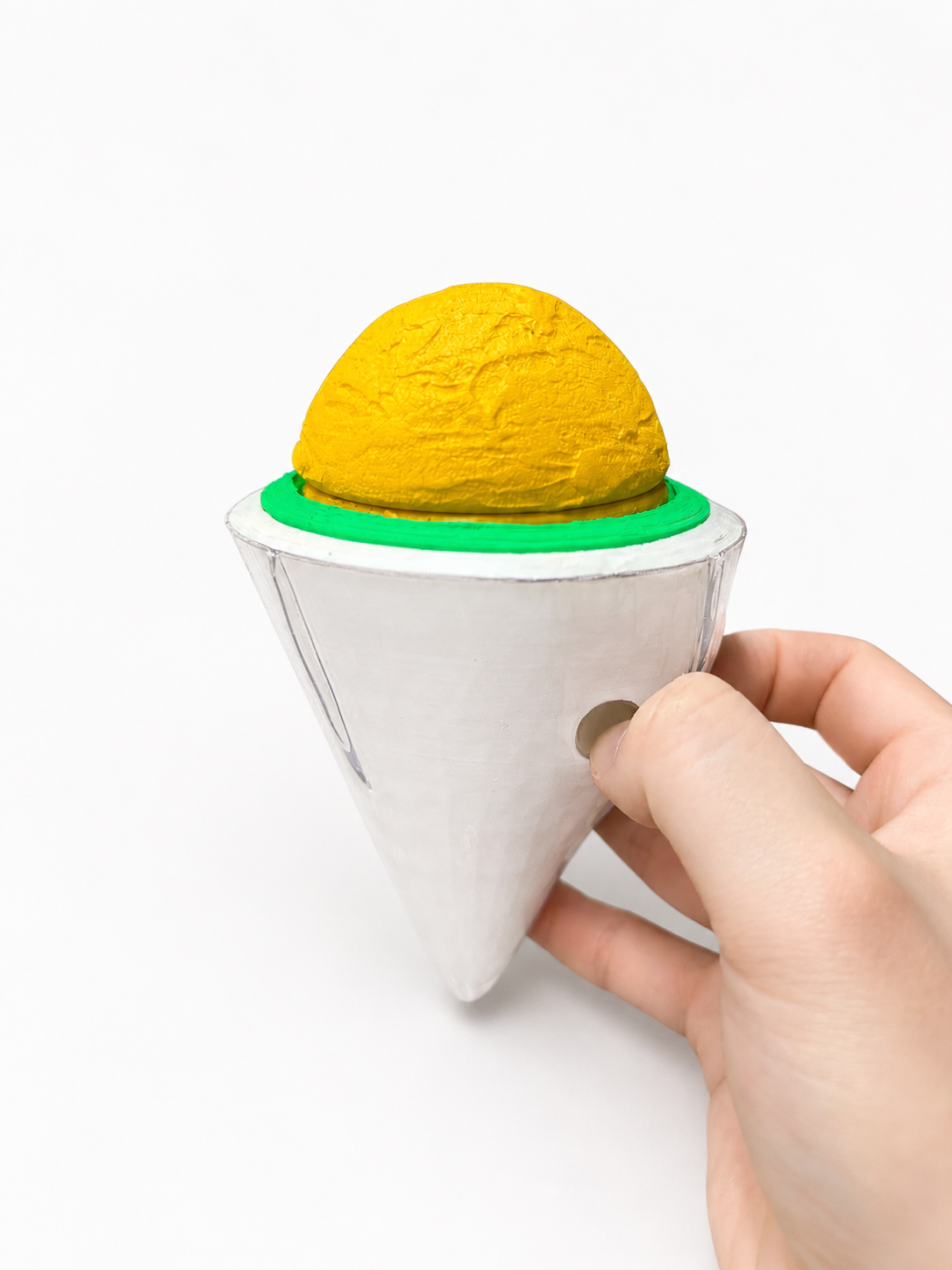 Physical prototype held in hand