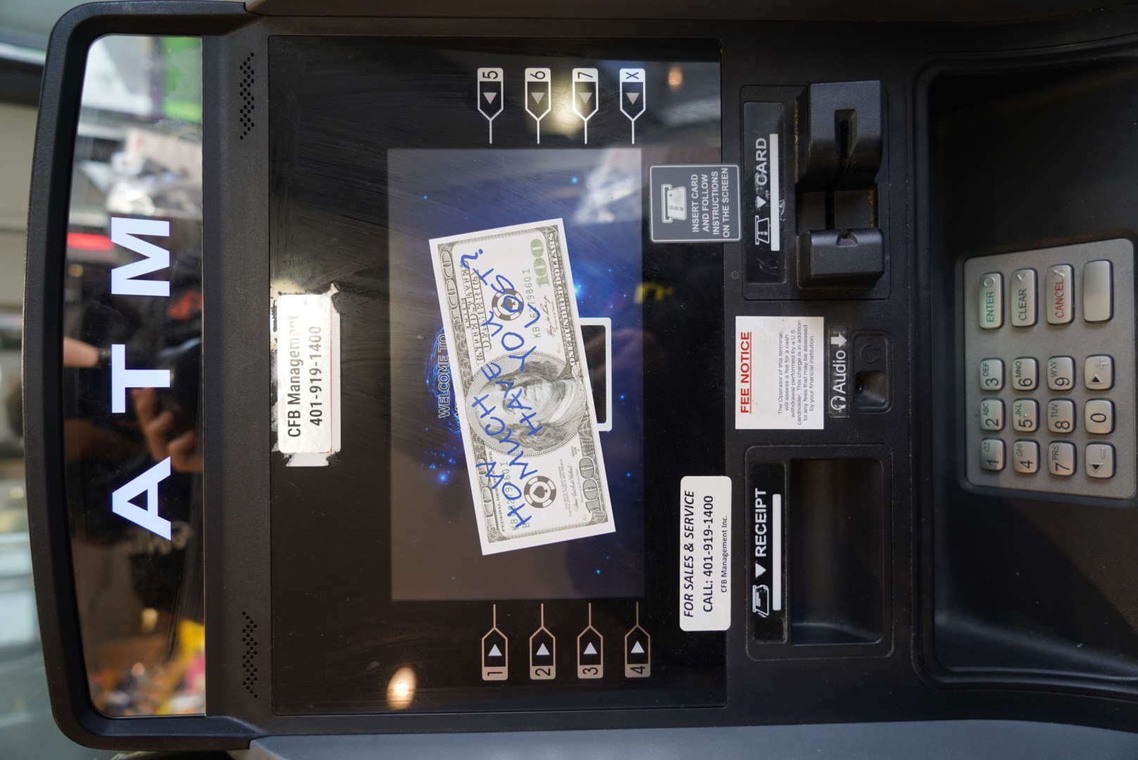 Sticker installed in public space