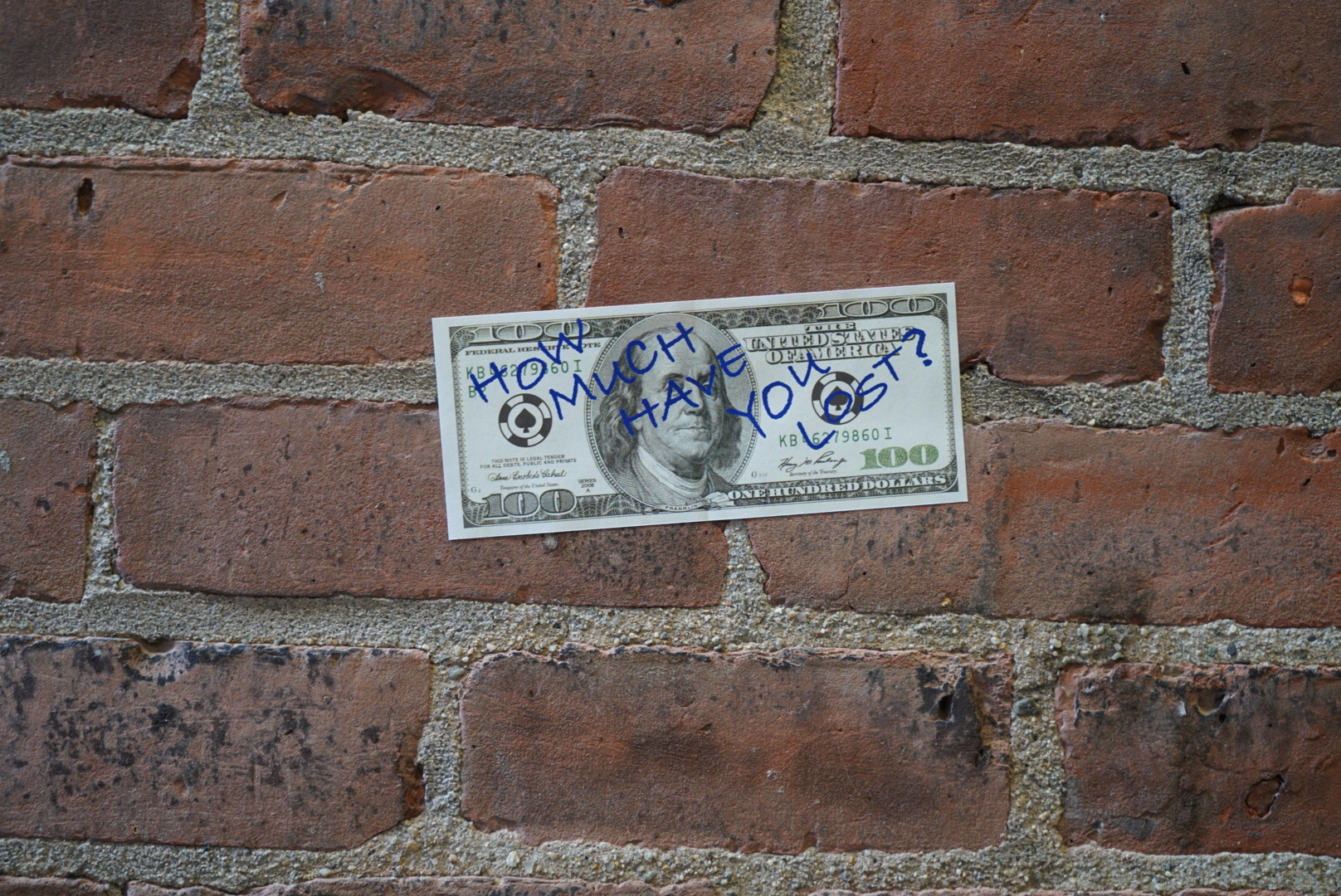 Sticker installed in public space