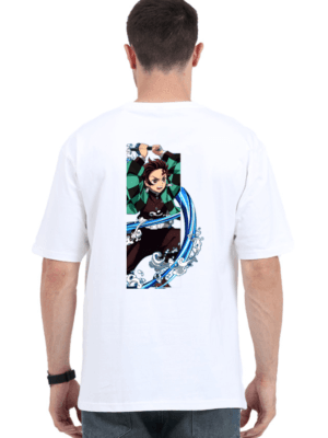 Tanjiro Sword Slash Oversized Tee – Demon Slayer Edition