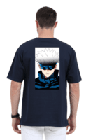 Gojo Masked Headshot Oversized Tee – Infinite Style Edition