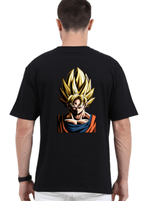 Locked In Oversized Tee – Goku Headshot Edition