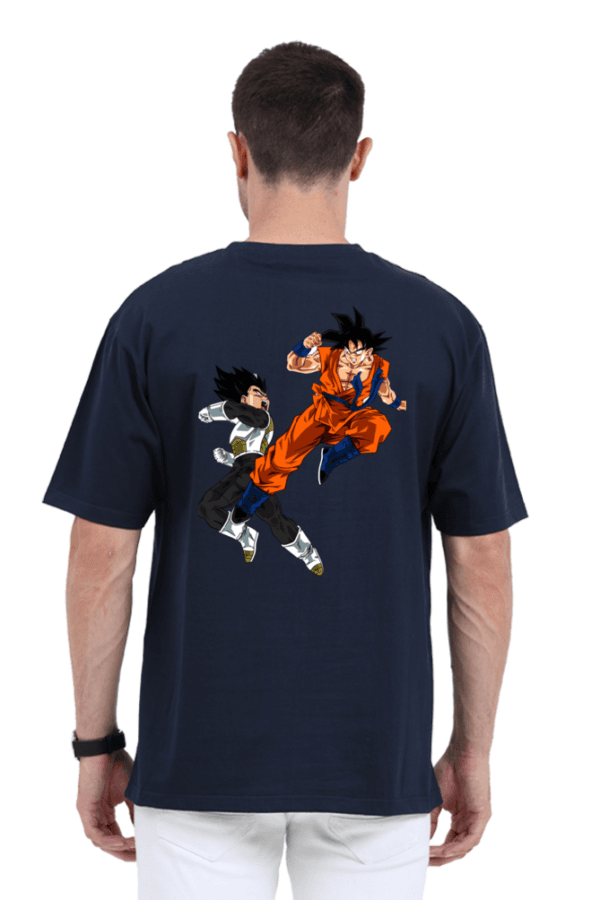 Clash of Titans Oversized Tee – Goku vs Vegeta Edition