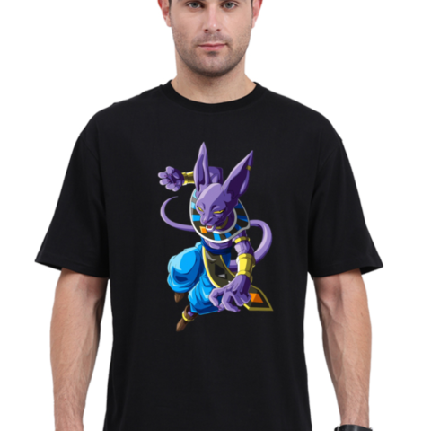 Beerus Attack Stance Oversized T-Shirt