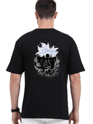 Black Goku Charging Up Oversized Tee – Saiyan Surge Edition