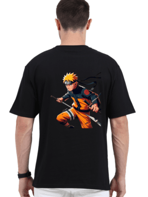 Shadow Blades Oversized Tee – Naruto Dual Sword Stance