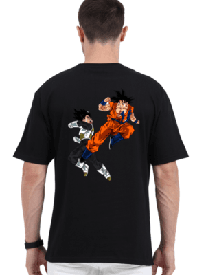 Clash of Titans Oversized Tee – Goku vs Vegeta Edition