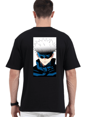 Gojo Masked Headshot Oversized Tee – Infinite Style Edition