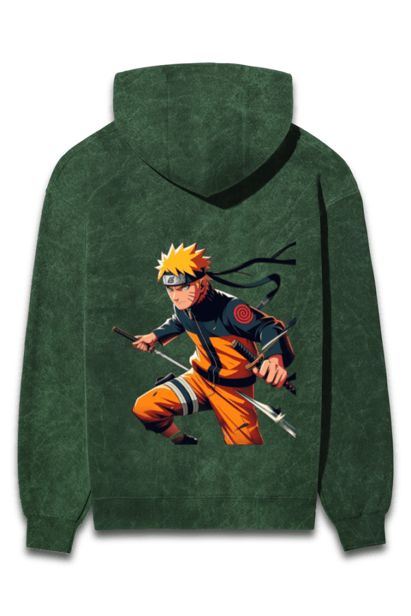 Shinobi Warrior Oversized Hoodie – Naruto with Dual Swords Edition