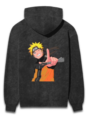 Shinobi Swagger Oversized Hoodie – Naruto’s L Hand Symbol