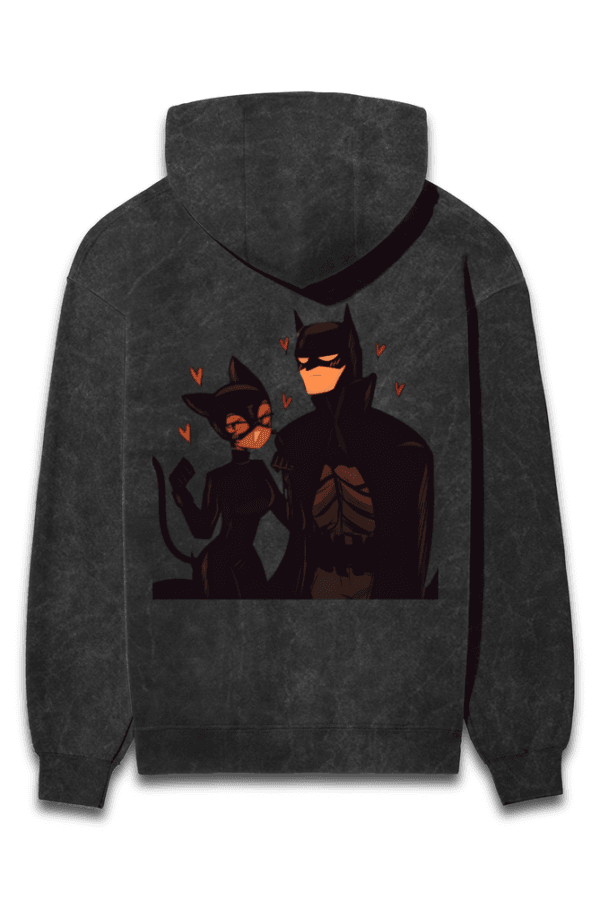 The Dynamic Duo Oversized Hoodie – Batman & Catwoman Chemistry