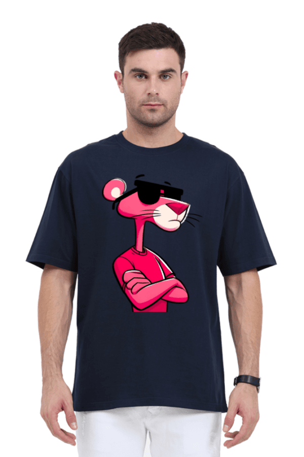 Cool Cat Oversized Tee – Pink Panther Sunglasses Edition