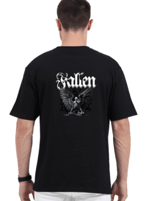 Celestial Fall Oversized Tee – Skeleton Angel Edition