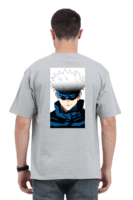 Gojo Masked Headshot Oversized Tee – Infinite Style Edition