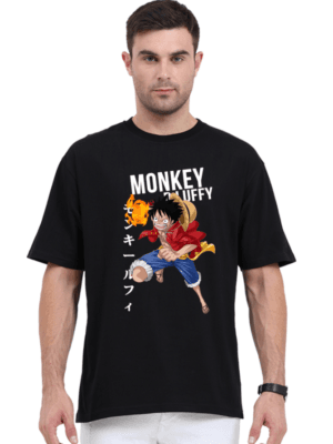 Luffy One Piece Oversized Tee – Pirate King Edition