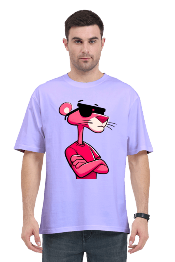 Cool Cat Oversized Tee – Pink Panther Sunglasses Edition